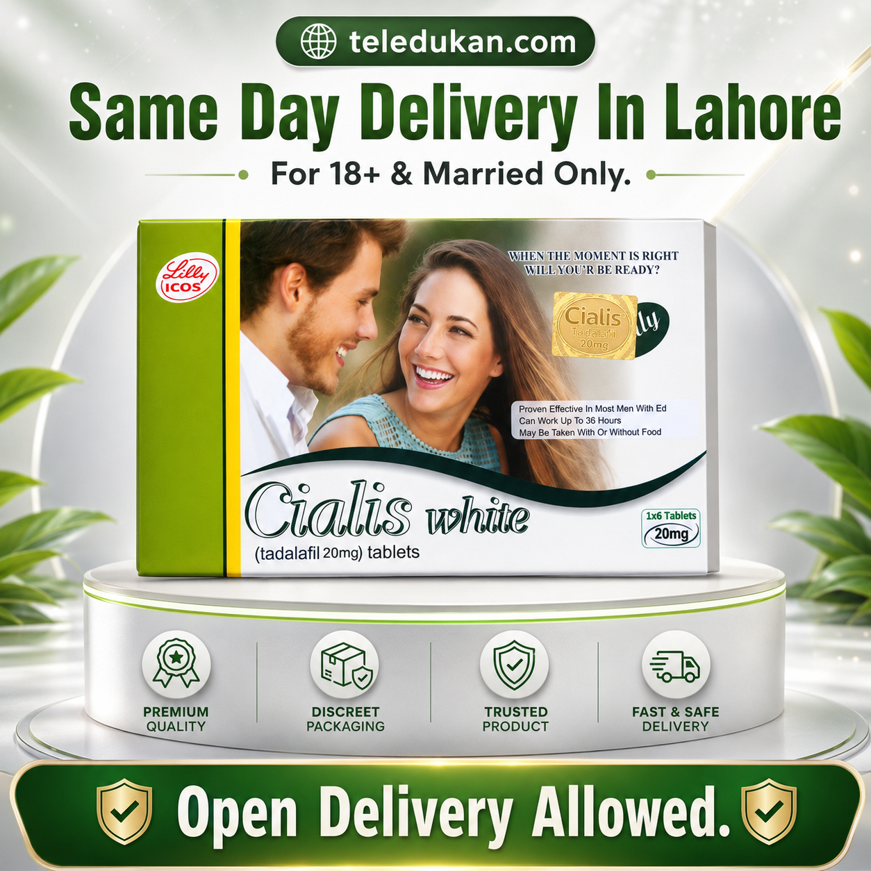 Cialis White 20mg Tablet Price in Pakistan | Tadalafil 20mg Online