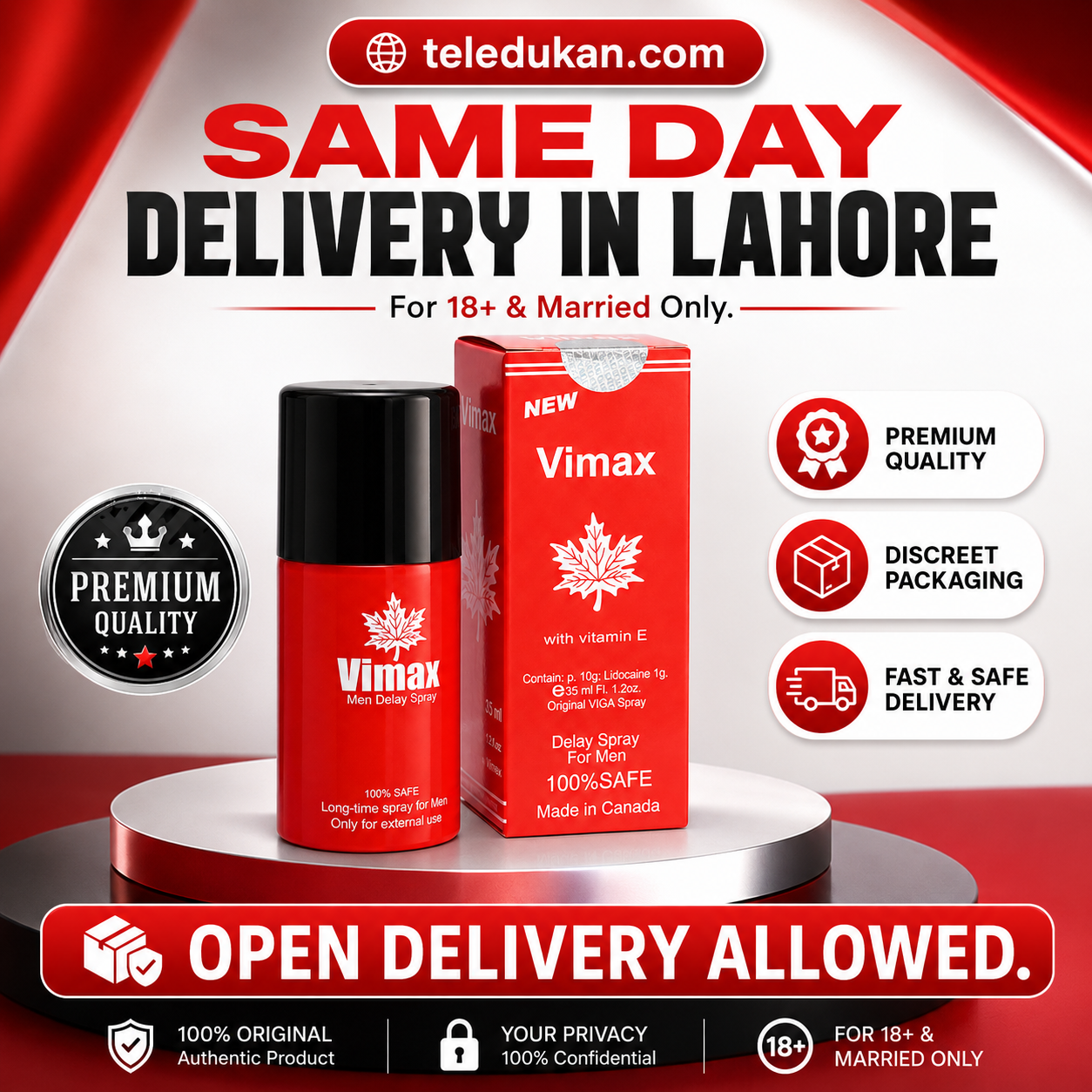 Vimax Delay Spray For Men 35ml Price in Pakistan | TeleDukan