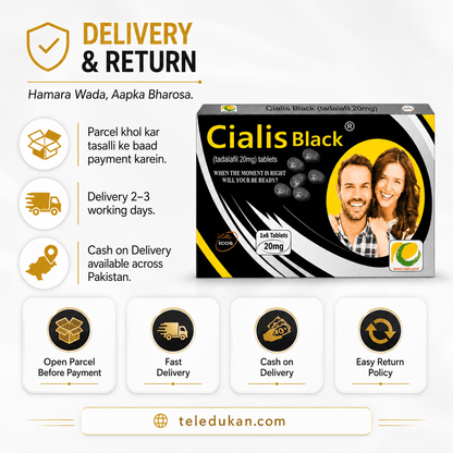 Cialis Black 6 Tablets 20mg – Long Lasting Performance - TeleDukan