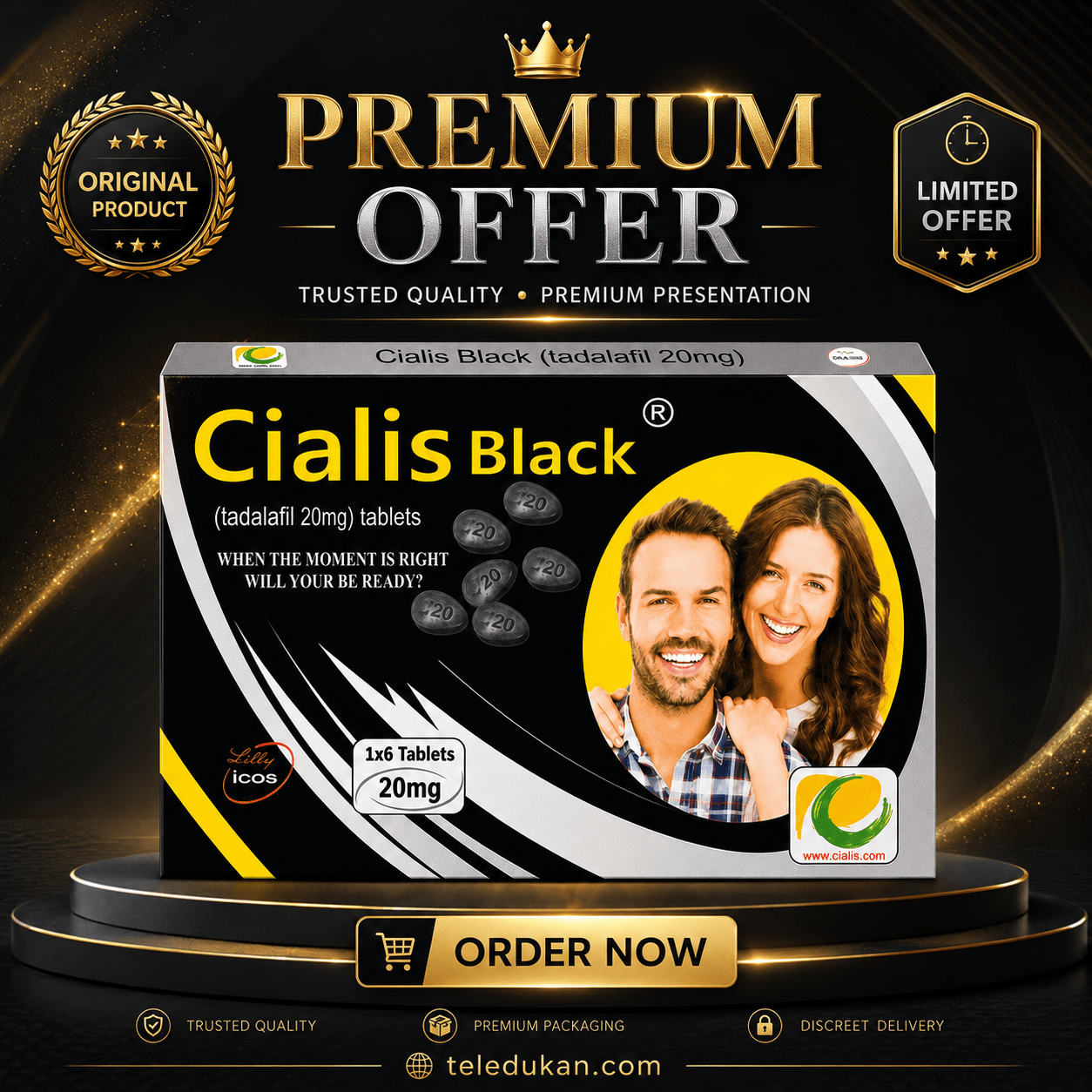 Cialis Black 6 Tablets 20mg – Long Lasting Performance - TeleDukan