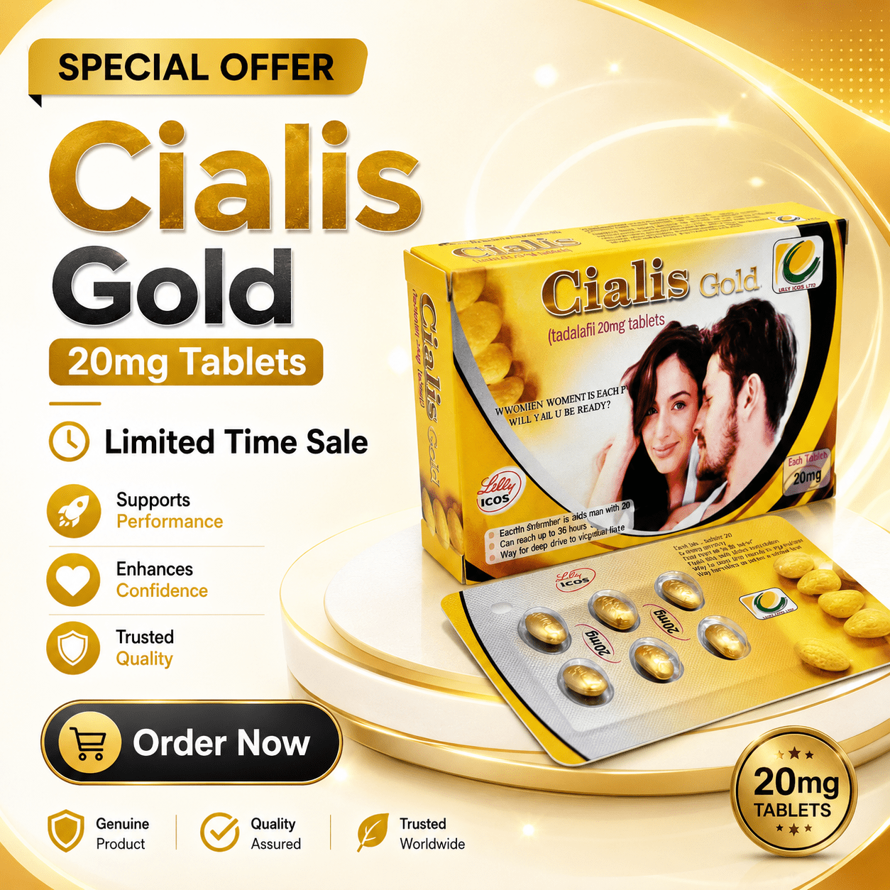 Cialis Gold Tablet 20mg in Pakistan - TeleDukan