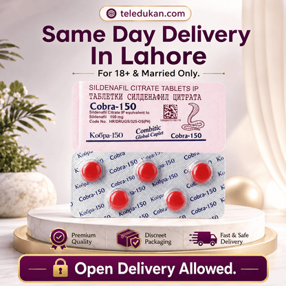 Cobra-150 Sildenafil Citrate Tablets IP Price in Pakistan | Same Day Delivery Lahore - TeleDukan