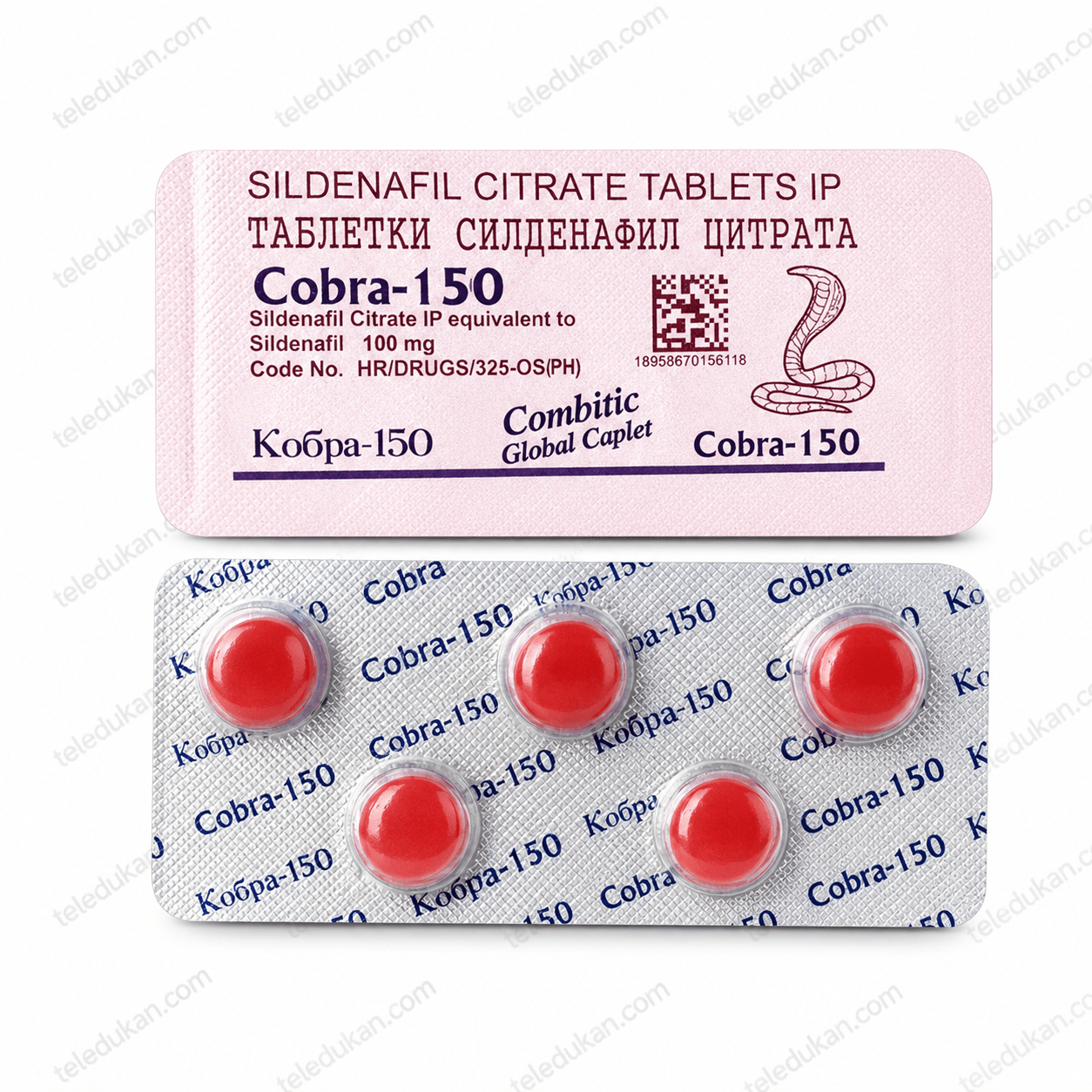 Cobra-150 Sildenafil Citrate Tablets IP Price in Pakistan | Same Day Delivery Lahore - TeleDukan