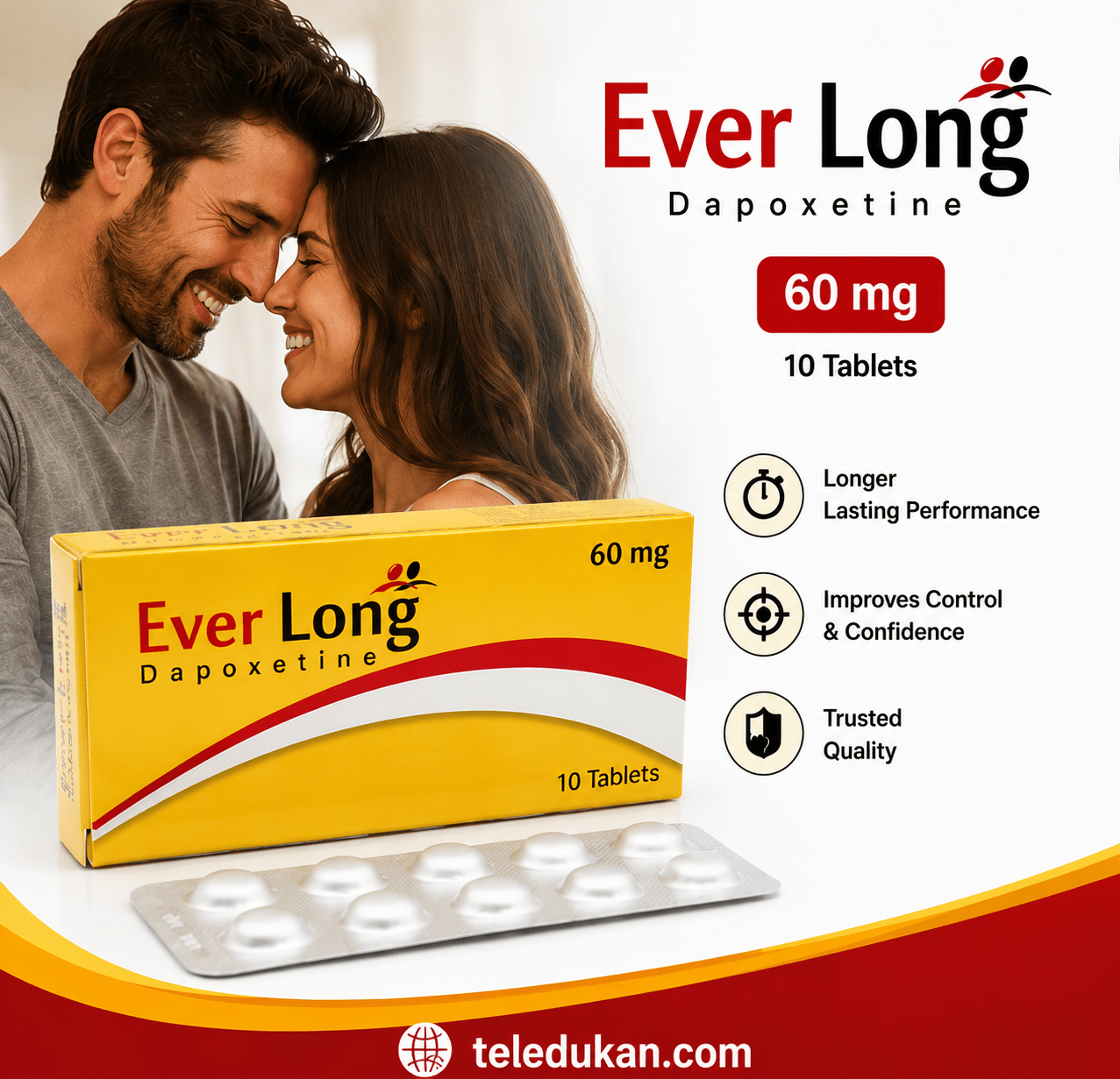 Everlong Dapoxetine 60mg Tablets Price In Pakistan – Men’s Timing Support - TeleDukan