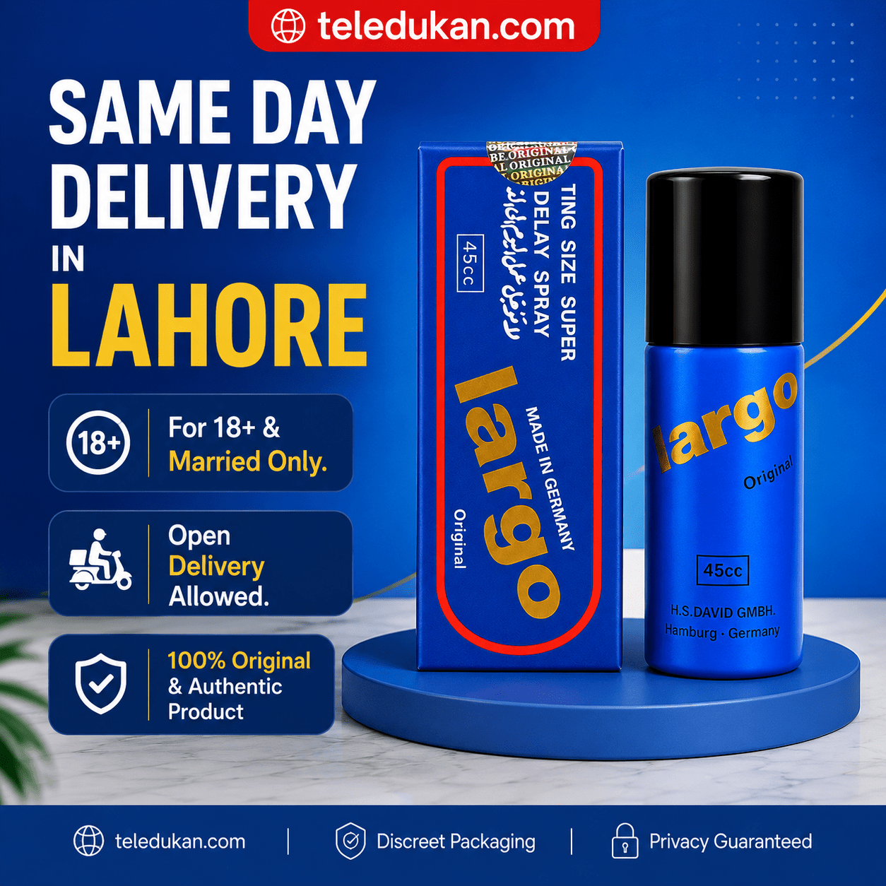 Largo Delay Spray 45cc Price in Pakistan - TeleDukan