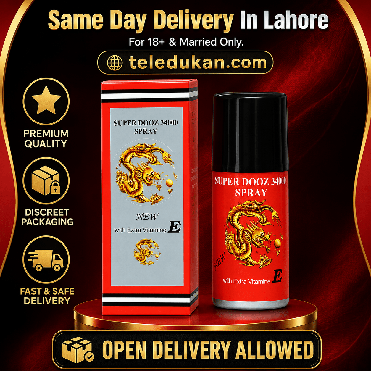Super Dooz 34000 Delay Spray for Men – Pakistan - TeleDukan