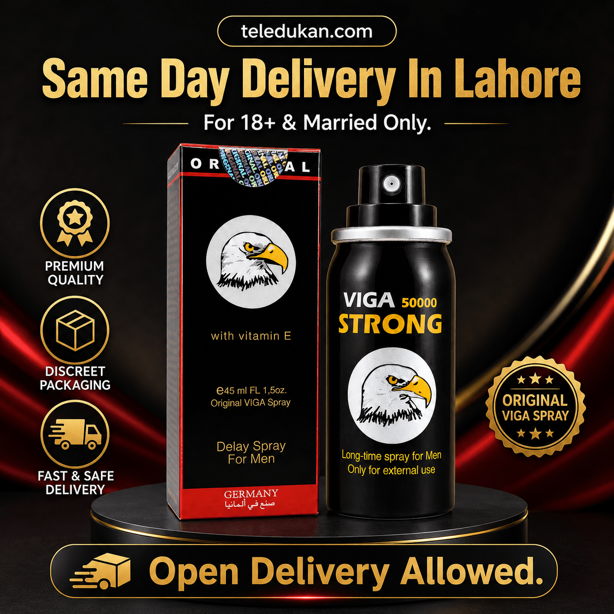 VIGA Strong 50000 Delay Spray Price in Pakistan | Same Day Delivery In Lahore - TeleDukan